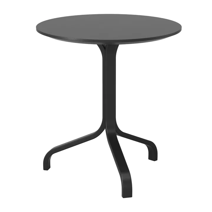 Mesa Lamino Ø46x49 cm - Haya teñida de negro - Swedese