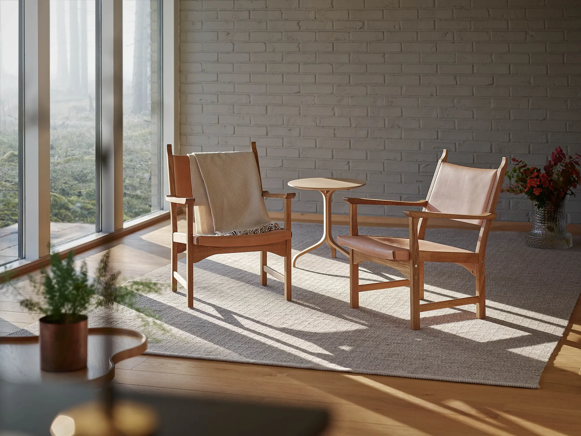 Mesa Lamino 49 cm, Haya lacada Swedese