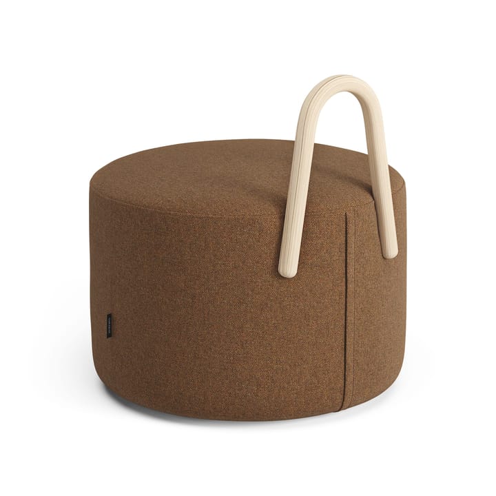 Puff Amstelle mediano con respaldo fresno lacado natural, Main Line Flax 15 Swedese