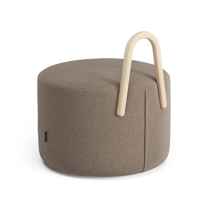 Puff Amstelle mediano con respaldo roble lacado natural, Main Line Flax 23 Swedese