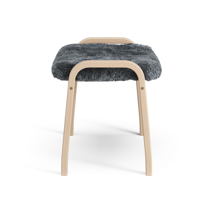 Reposapiés infantil Lamini haya lacada/piel de oveja, Charcoal (gris oscuro) Swedese