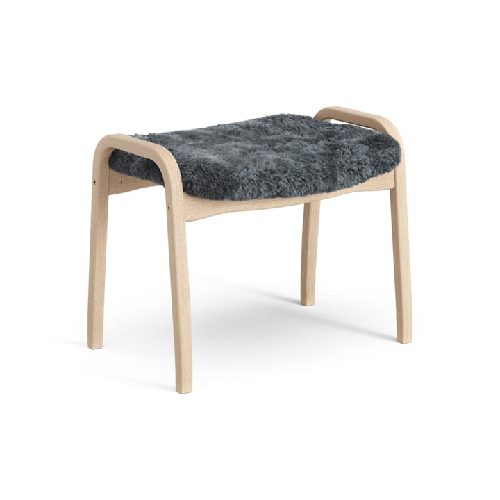 Reposapiés infantil Lamini haya lacada/piel de oveja, Charcoal (gris oscuro) Swedese