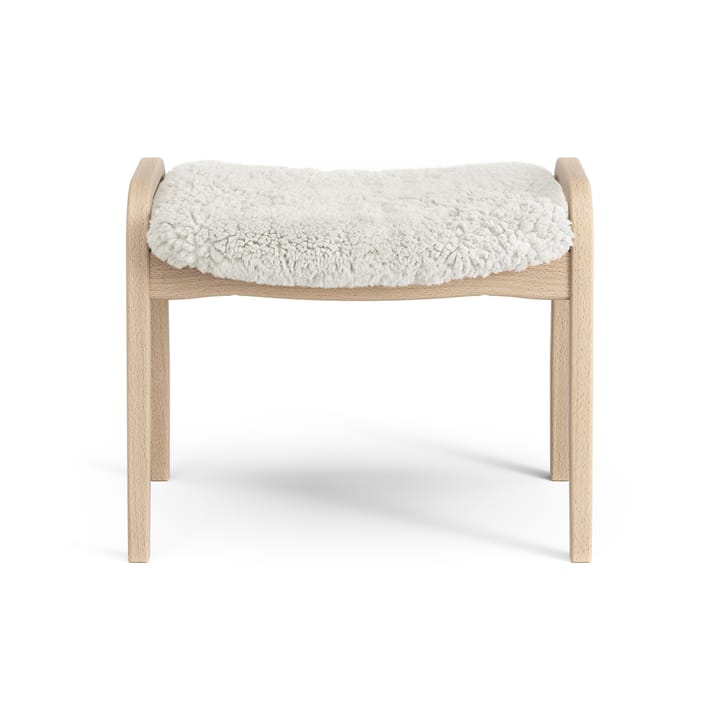 Reposapiés infantil Lamini haya lacada/piel de oveja, Offwhite (blanco) Swedese