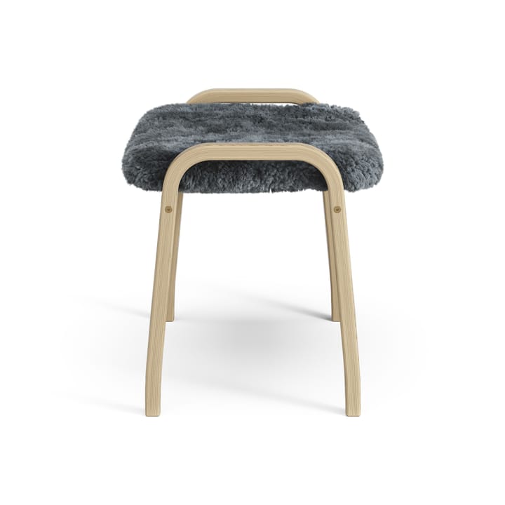 Reposapiés infantil Lamini roble lacado/piel de oveja, Charcoal (gris oscuro) Swedese