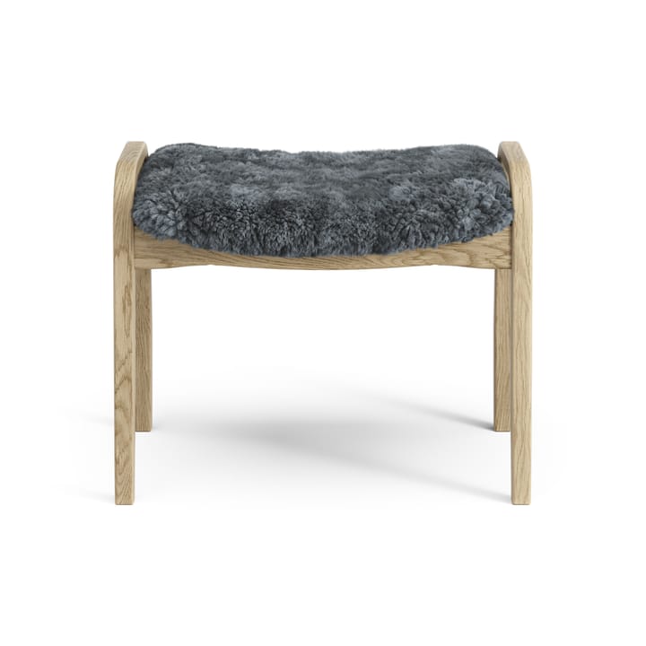 Reposapiés infantil Lamini roble lacado/piel de oveja, Charcoal (gris oscuro) Swedese