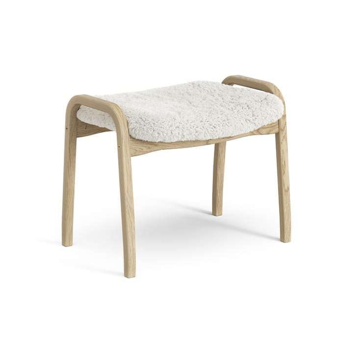 Reposapiés infantil Lamini roble lacado/piel de oveja, Offwhite (blanco) Swedese