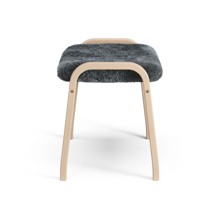 Reposapiés Lamino haya lacada/piel de oveja, Charcoal (gris oscuro) Swedese