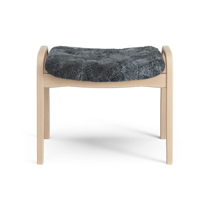 Reposapiés Lamino haya lacada/piel de oveja, Charcoal (gris oscuro) Swedese