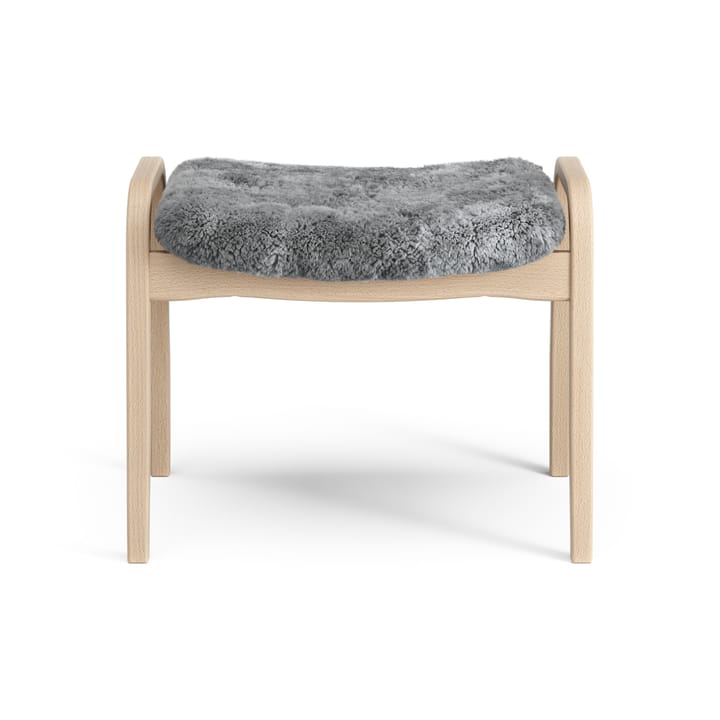 Reposapiés Lamino haya lacada/piel de oveja, Scandinavian Grey (gris) Swedese