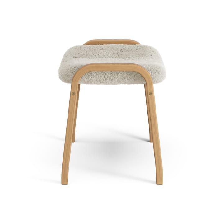 Reposapiés Lamino roble aceitado/piel de oveja, Moonlight (beige) Swedese