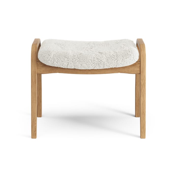 Reposapiés Lamino roble aceitado/piel de oveja, Offwhite (blanco) Swedese