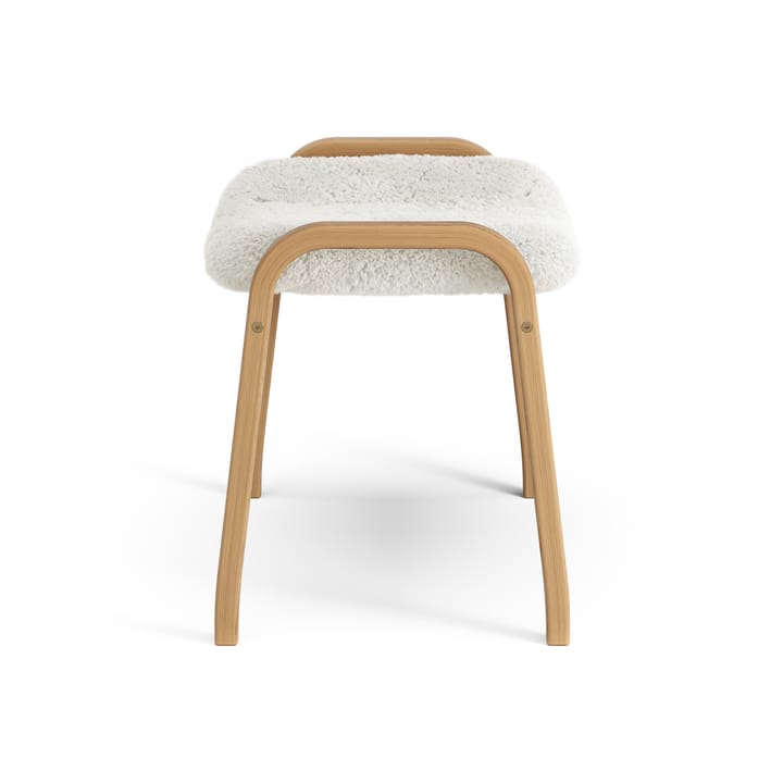Reposapiés Lamino roble aceitado/piel de oveja, Offwhite (blanco) Swedese