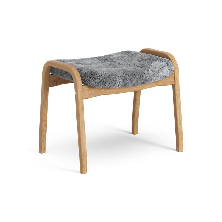 Reposapiés Lamino roble aceitado/piel de oveja, Scandinavian Grey (gris) Swedese