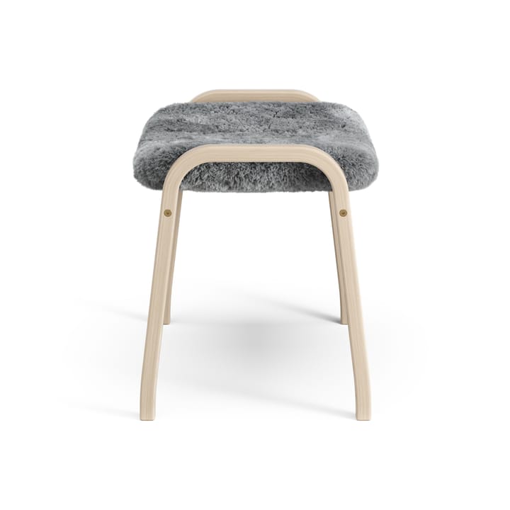 Reposapiés Lamino roble pigmentado blanco/piel de oveja, Scandinavian Grey (gris) Swedese