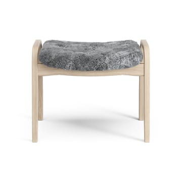 Reposapiés Lamino roble pigmentado blanco/piel de oveja - Scandinavian Grey (gris) - Swedese