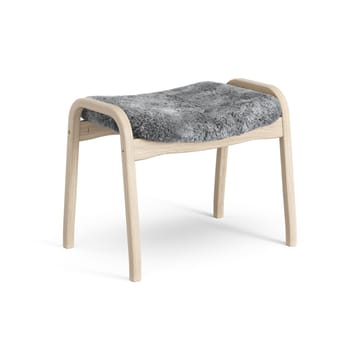 Reposapiés Lamino roble pigmentado blanco/piel de oveja - Scandinavian Grey (gris) - Swedese