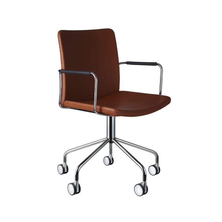 Silla de oficina Stella, Elmosoft 33004 marrón-cromo Swedese