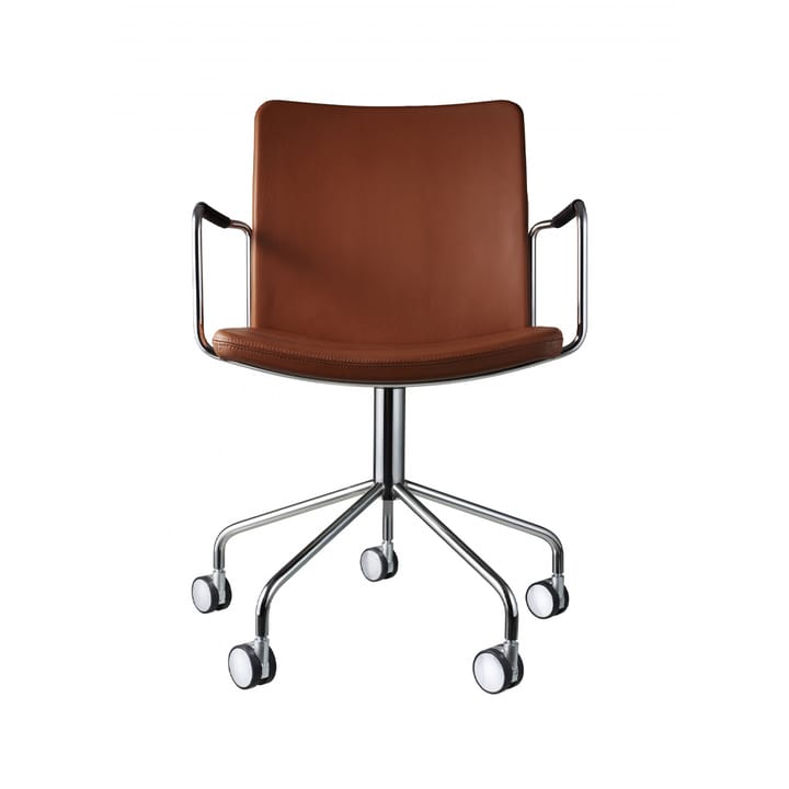 Silla de oficina Stella, Elmosoft 33004 marrón-cromo Swedese
