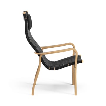 Sillón alto Primo con cojín para cuello roble aceitado - negro - Swedese
