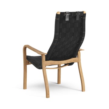 Sillón alto Primo con cojín para cuello roble aceitado - negro - Swedese