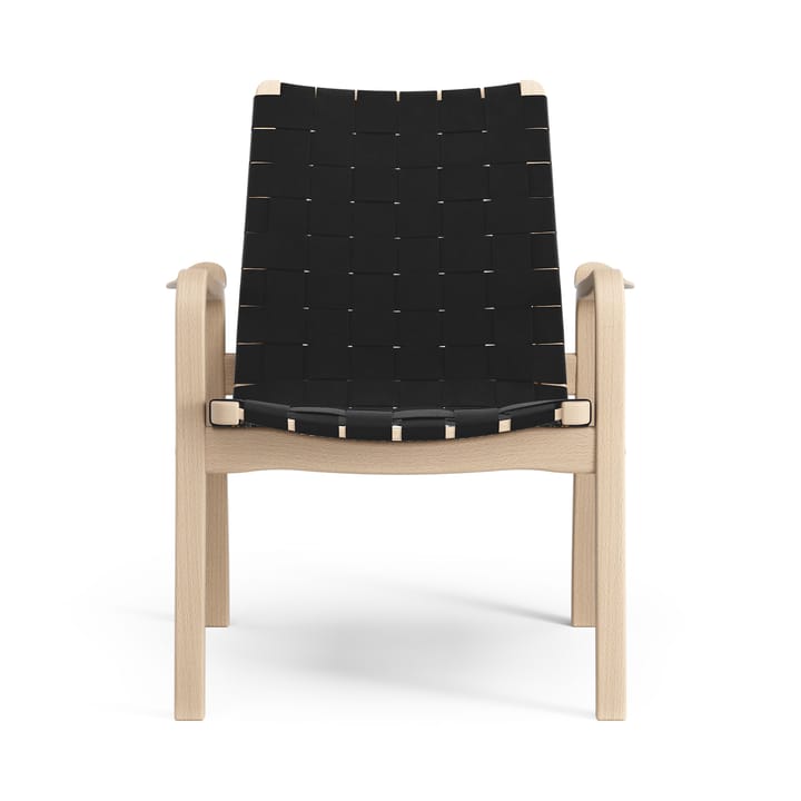 Sillón bajo Primo haya lacada, negro Swedese