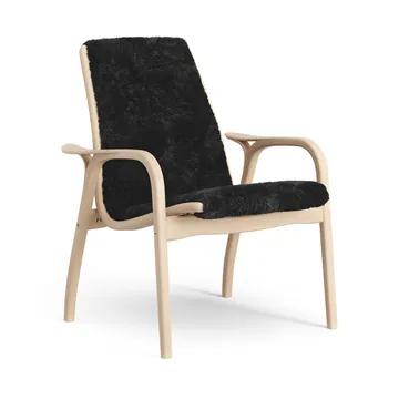 Sillón de haya lacada/piel de oveja Laminett - Black (negro) - Swedese
