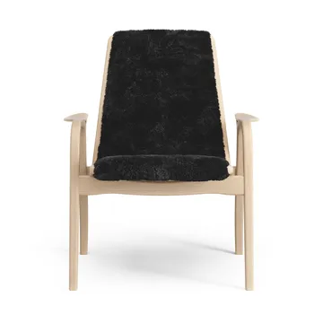 Sillón de haya lacada/piel de oveja Laminett - Black (negro) - Swedese