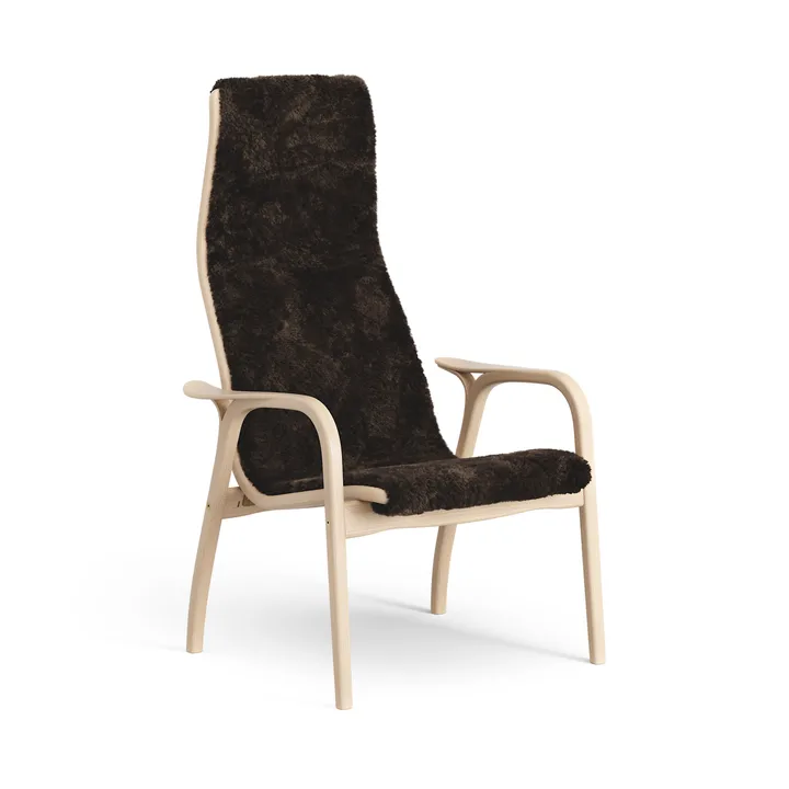 Sillón de haya lacada/piel de oveja Lamino - Espresso (marrón) - Swedese