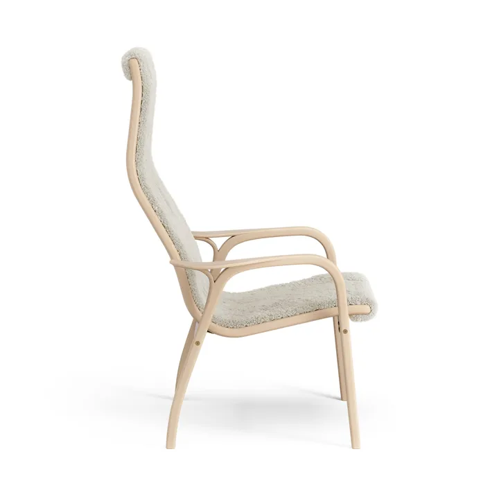 Sillón de haya lacada/piel de oveja Lamino - Moonlight (beige) - Swedese