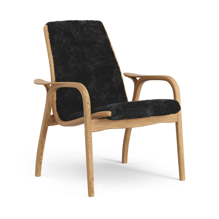 Sillón de roble aceitado/piel de oveja Laminett - Black (negro) - Swedese