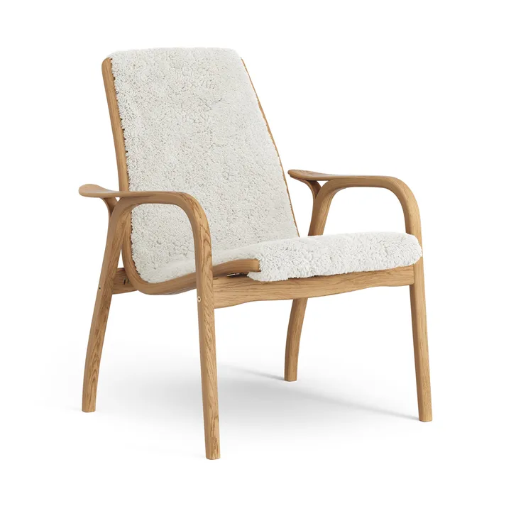 Sillón de roble aceitado/piel de oveja Laminett - Offwhite (blanco) - Swedese