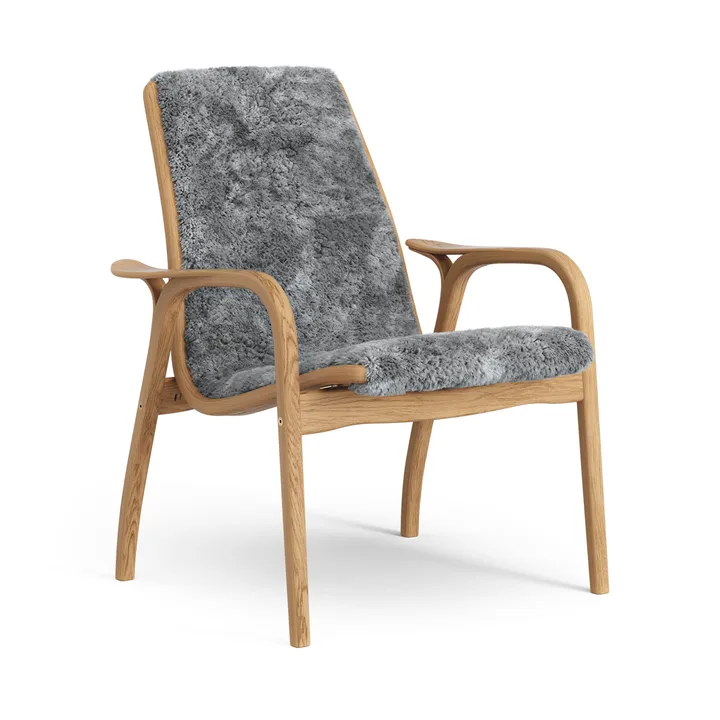 Sillón de roble aceitado/piel de oveja Laminett - Scandinavian Grey (gris) - Swedese