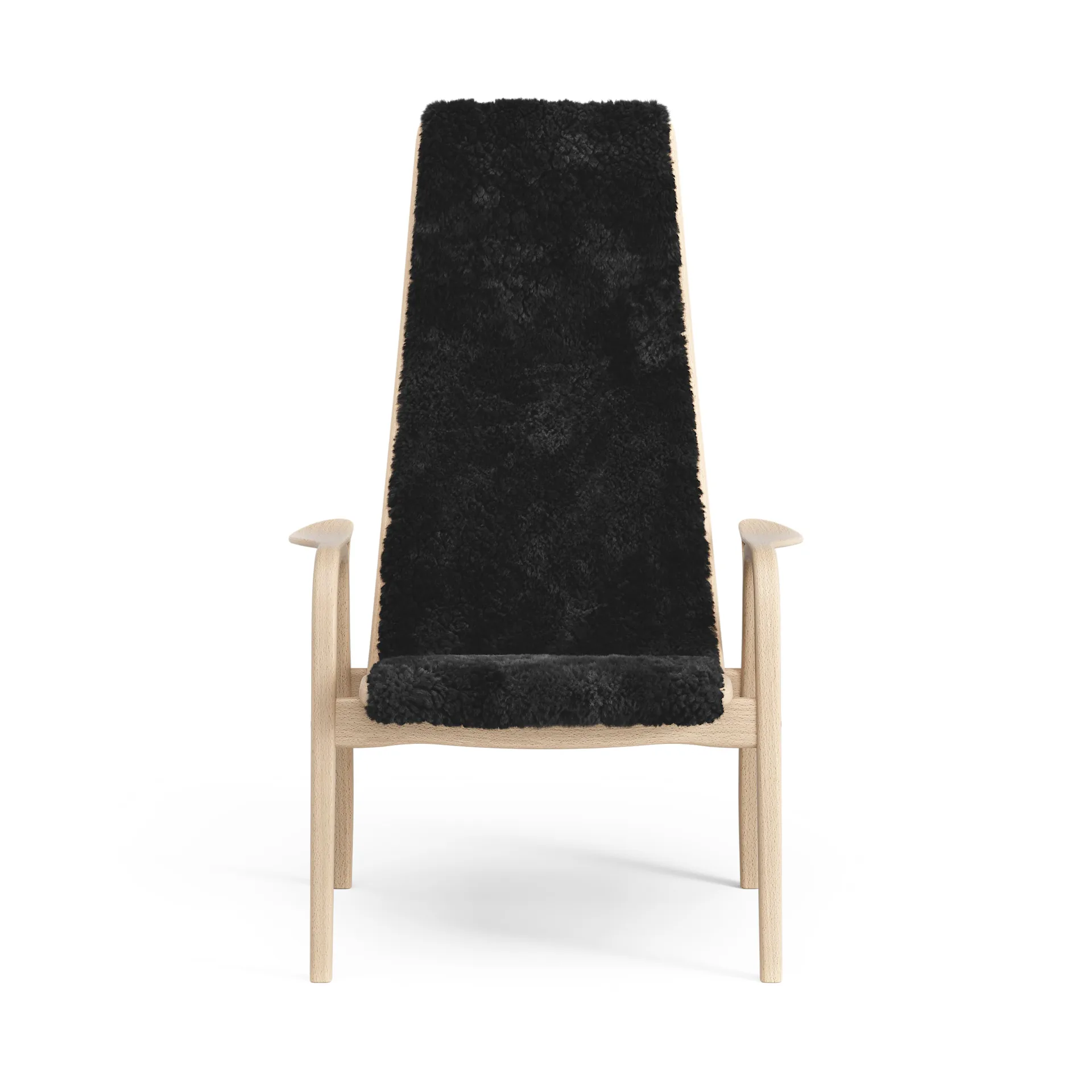 Sillón infantil Lamini haya lacada/piel de oveja, Black (negro) Swedese