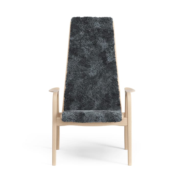 Sillón infantil Lamini haya lacada/piel de oveja, Charcoal (gris oscuro) Swedese