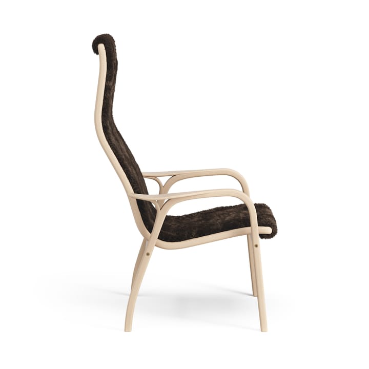 Sillón infantil Lamini haya lacada/piel de oveja, Espresso (marrón) Swedese