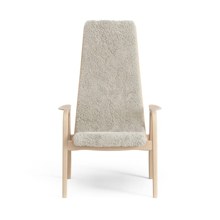 Sillón infantil Lamini haya lacada/piel de oveja, Moonlight (beige) Swedese