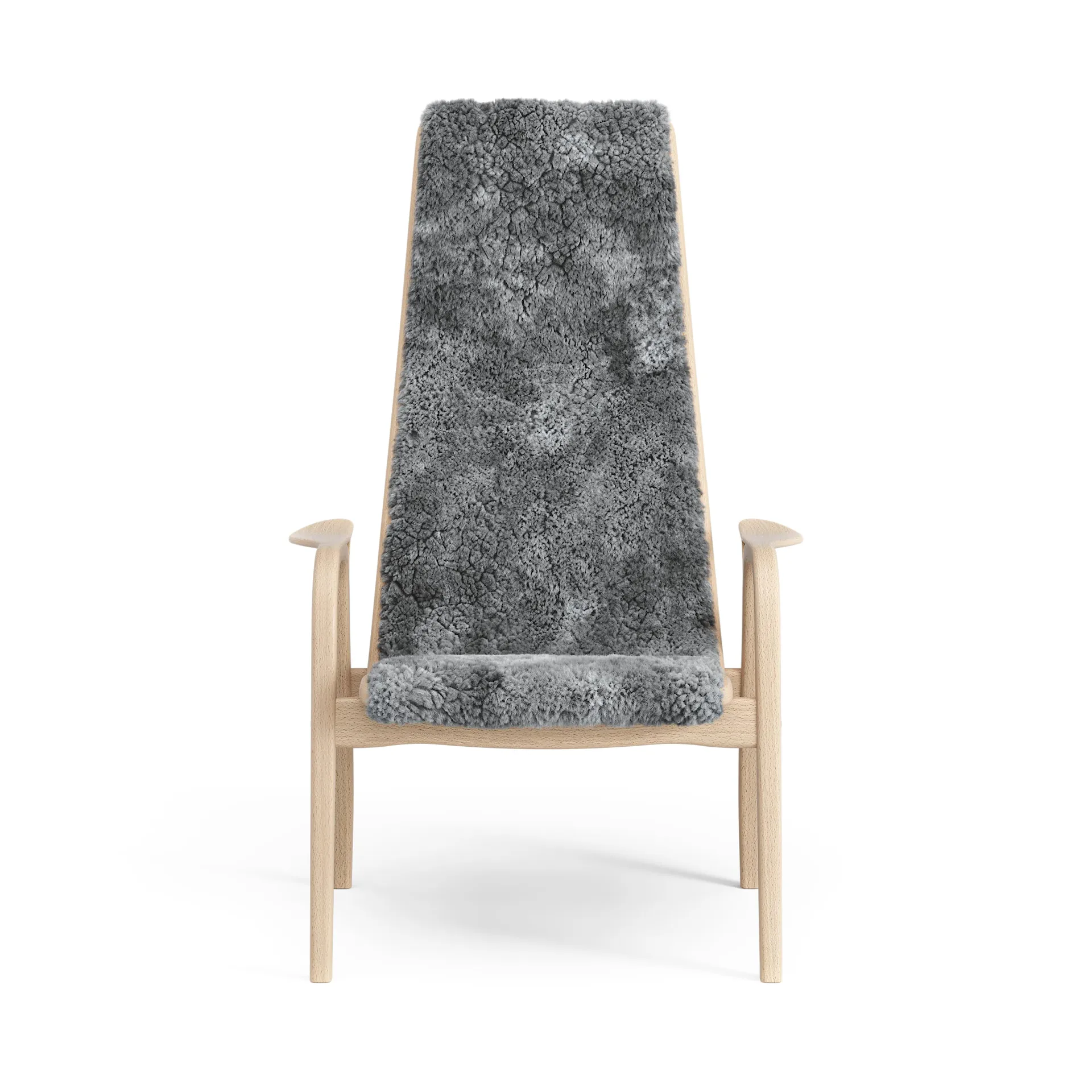 Sillón infantil Lamini haya lacada/piel de oveja, Scandinavian Grey (gris) Swedese