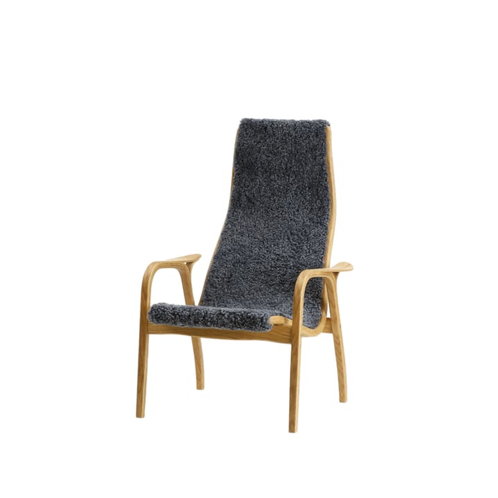 Sillón infantil Lamini - Piel de oveja charcoal, roble aceitado - Swedese