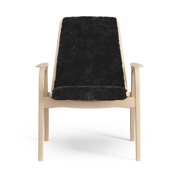 Sillón Laminett haya lacada/piel de oveja, Black (negro) Swedese