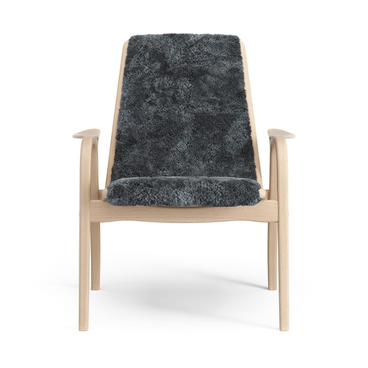 Sillón Laminett haya lacada/piel de oveja, Charcoal (gris oscuro) Swedese