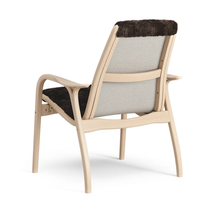 Sillón Laminett haya lacada/piel de oveja, Espresso (marrón) Swedese
