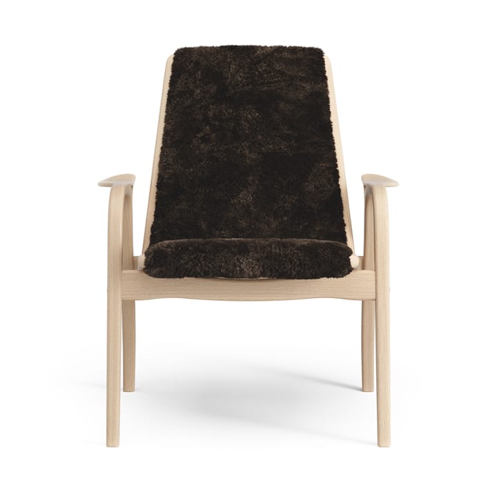 Sillón Laminett haya lacada/piel de oveja, Espresso (marrón) Swedese