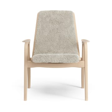 Sillón Laminett haya lacada/piel de oveja - Moonlight (beige) - Swedese