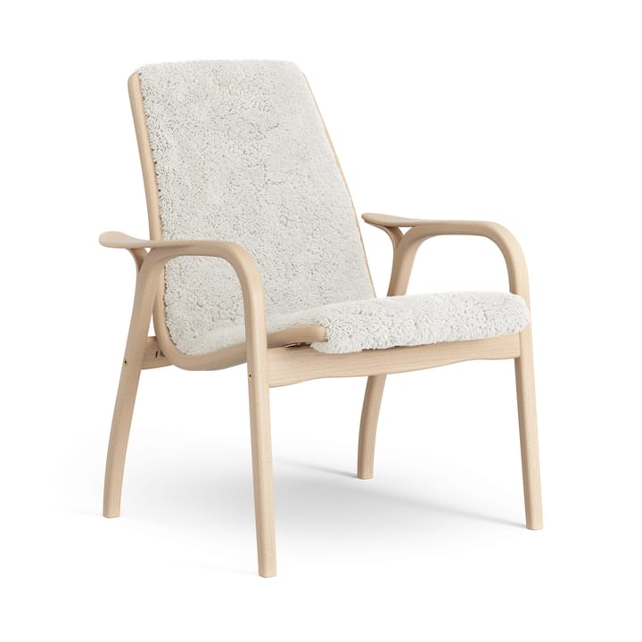 Sillón Laminett haya lacada/piel de oveja - Offwhite (blanco) - Swedese