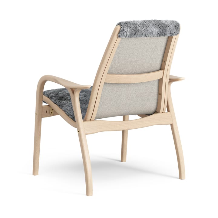 Sillón Laminett haya lacada/piel de oveja, Scandinavian Grey (gris) Swedese