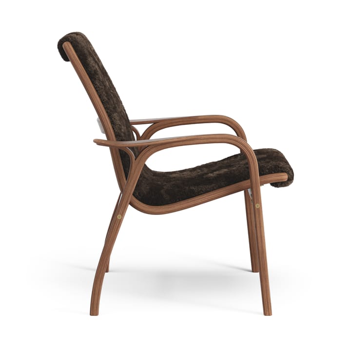 Sillón Laminett nogal aceitado/piel de oveja, Espresso (marrón) Swedese