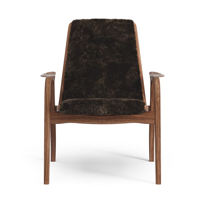 Sillón Laminett nogal aceitado/piel de oveja, Espresso (marrón) Swedese