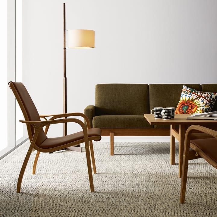 Sillón Laminett, Piel de oveja black-haya teñida de negro Swedese