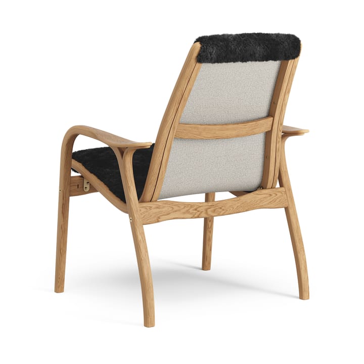 Sillón Laminett roble aceitado/piel de oveja, Black (negro) Swedese