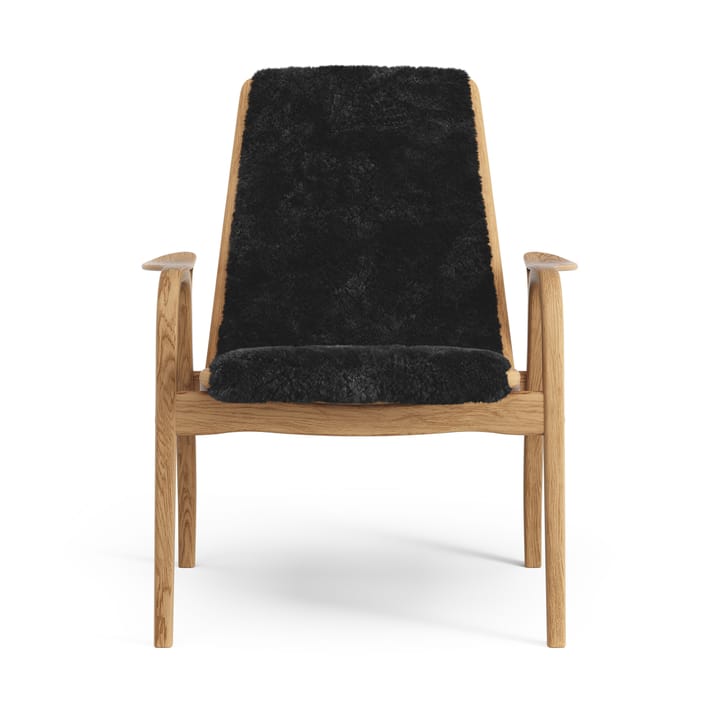 Sillón Laminett roble aceitado/piel de oveja, Black (negro) Swedese